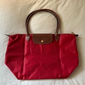 NEW Longchamp Le Pliage tote bag Red